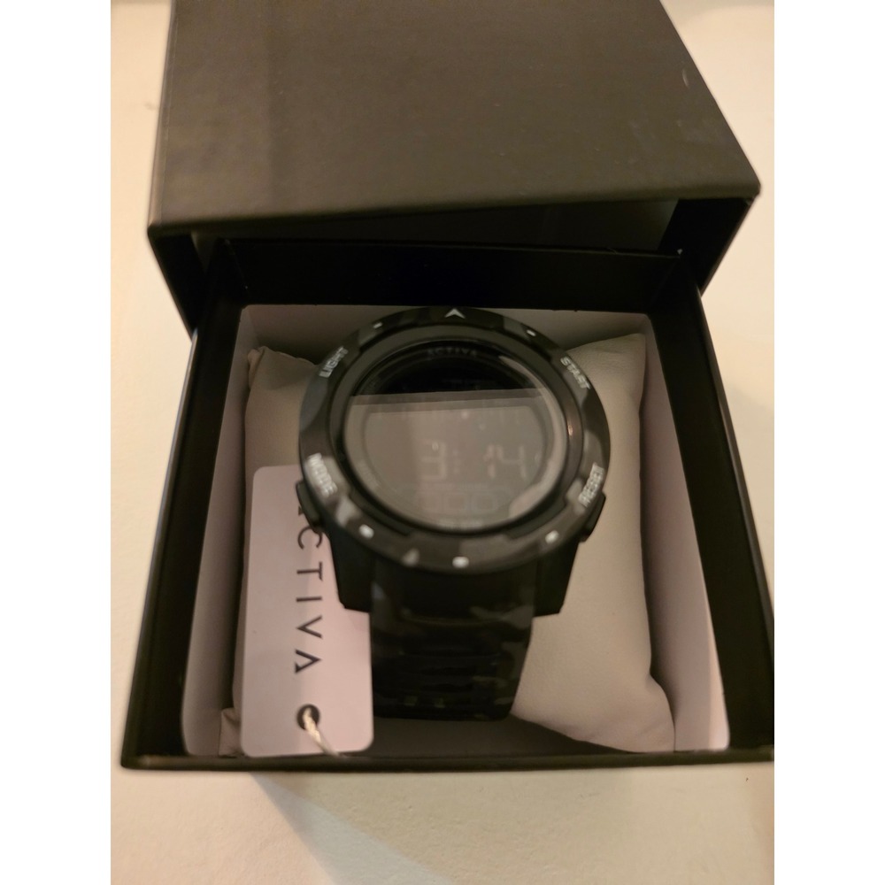 Activa Mens Digital Camouflage Sports Watch Black Grey ACW8105MC-002 NEW